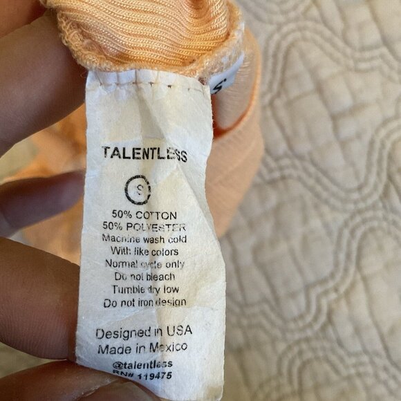 Talentless Women’s Ribbed Modal Tank Mini Stretchy Dress Orange Size Small fit - Picture 8 of 11